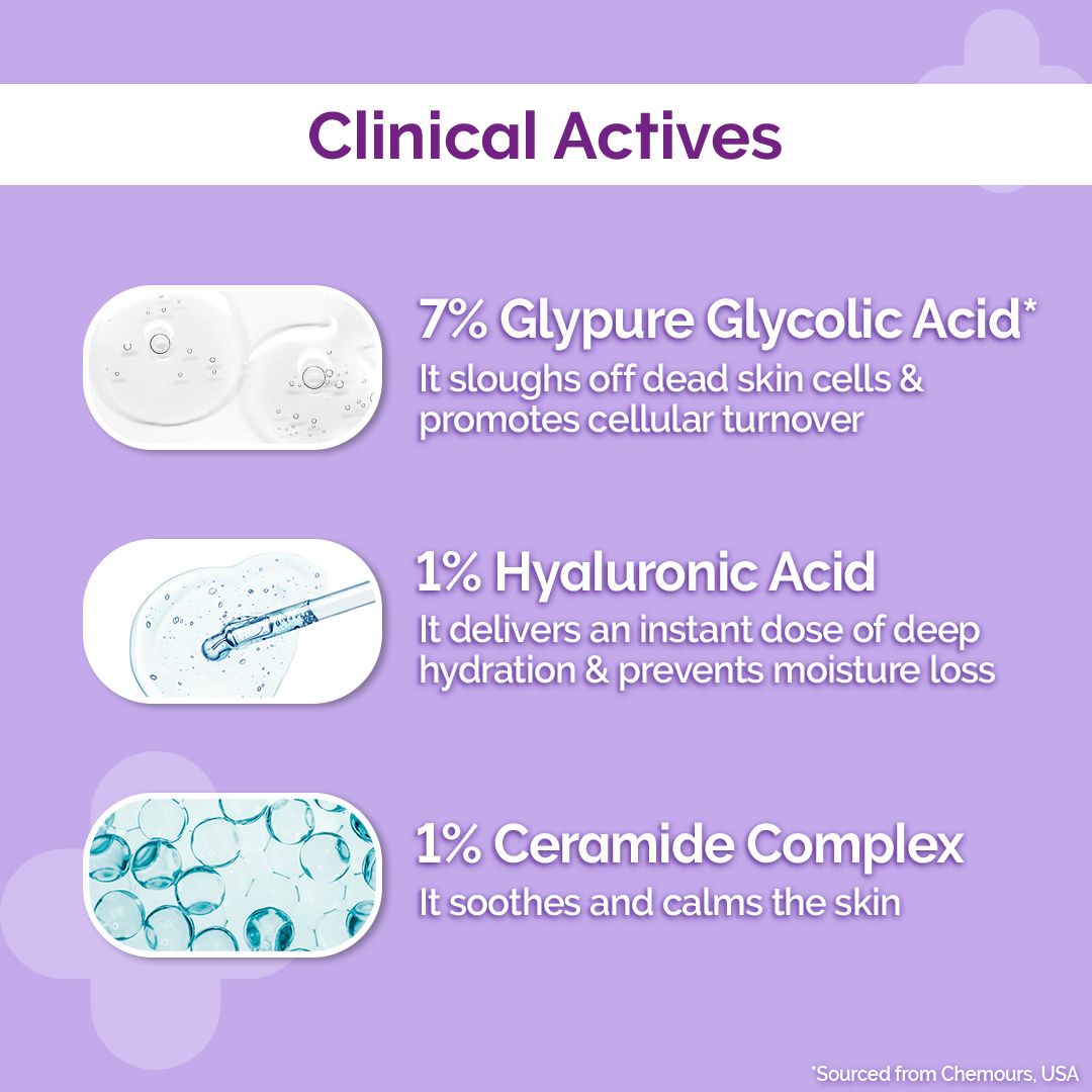 Derma Co 7% Glycolic Acid Hydrating Toner with Glycolic Acid & Hyaluronic Acid - 150ml