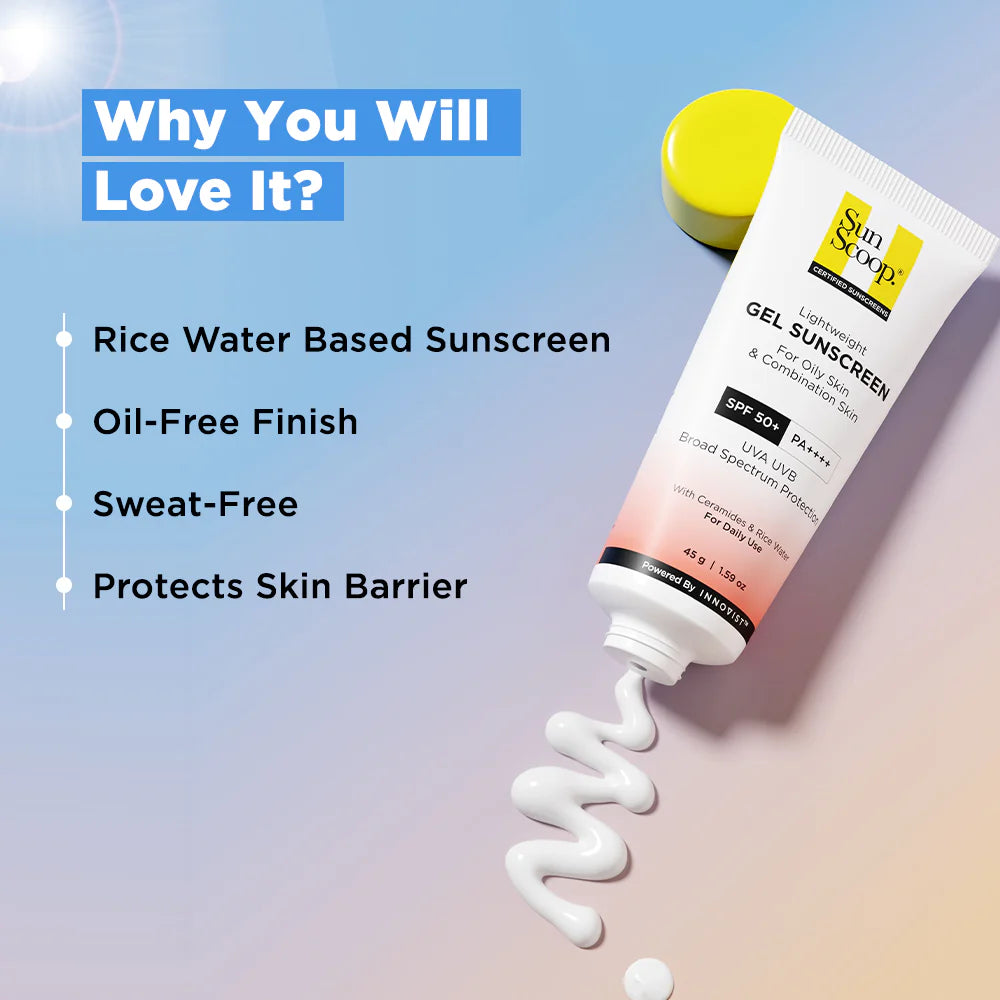 Sunscoop Ceramides & Rice Water Gel Sunscreen SPF 50+ PA++++ (45g)
