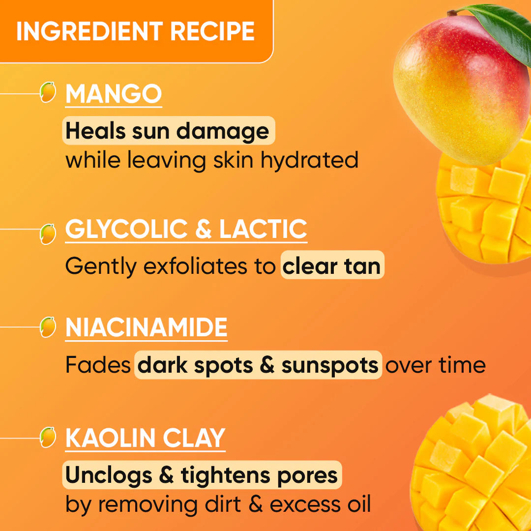 Dot & Key Mango detan face wash + detan clay mask