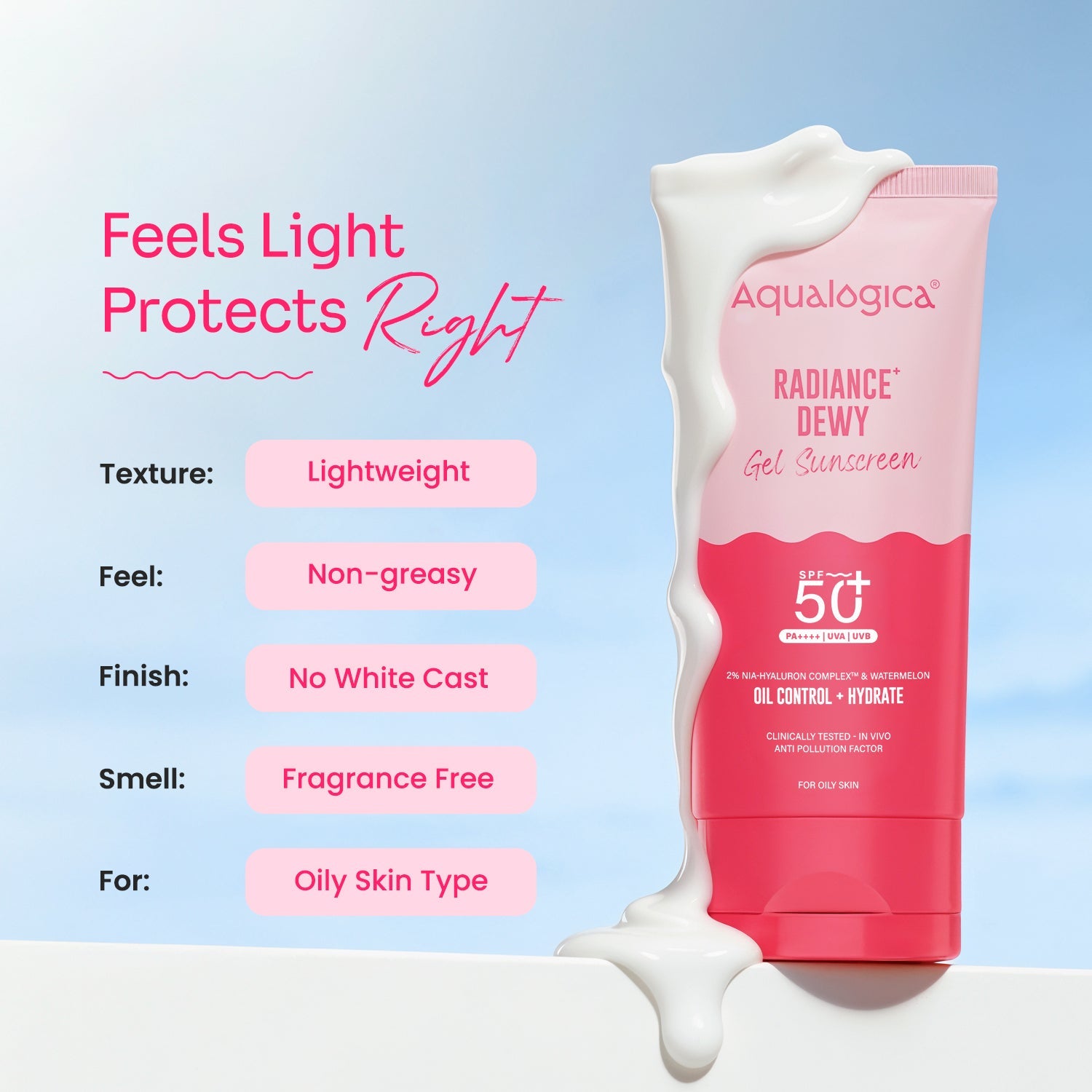 Aqualogica Radiance+ Dewy Sunscreen Spf 50 & Pa++++