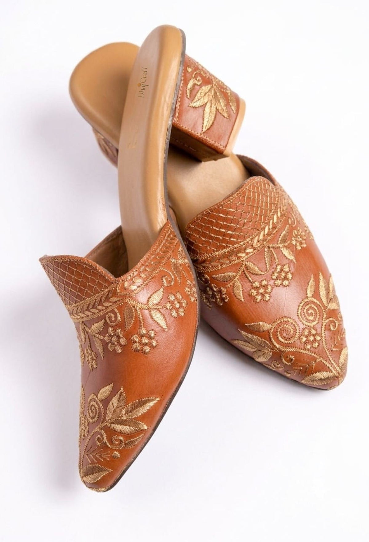 Dhajcraft Embroidered Block Heels