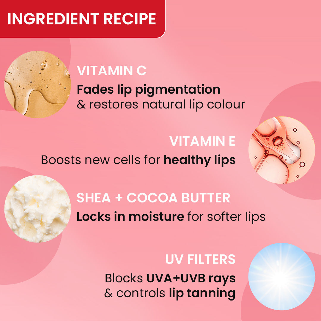 Dot & Key Vitamin C + E Gloss Boss Lip Balm In-Vivo Tested SPF 50+ PA+++ - Cherry Pop Medium Tinted