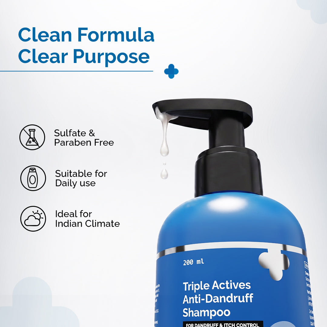 Derma Co Triple Actives Anti-Dandruff Shampoo