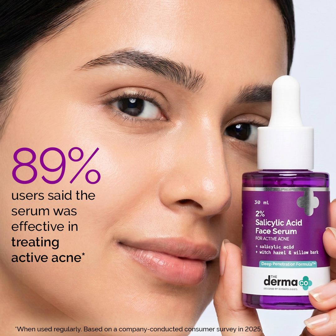 Derma Co 2% Salicylic Acid Face Serum for Active Acne - 30ml