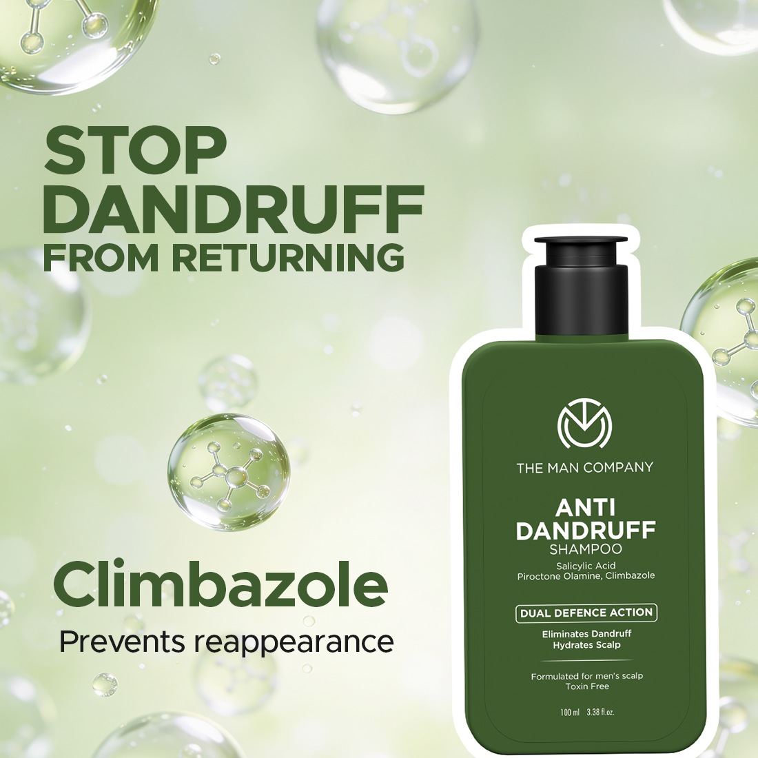 The Man Company Anti-Dandruff Shampoo for Men - 100ml