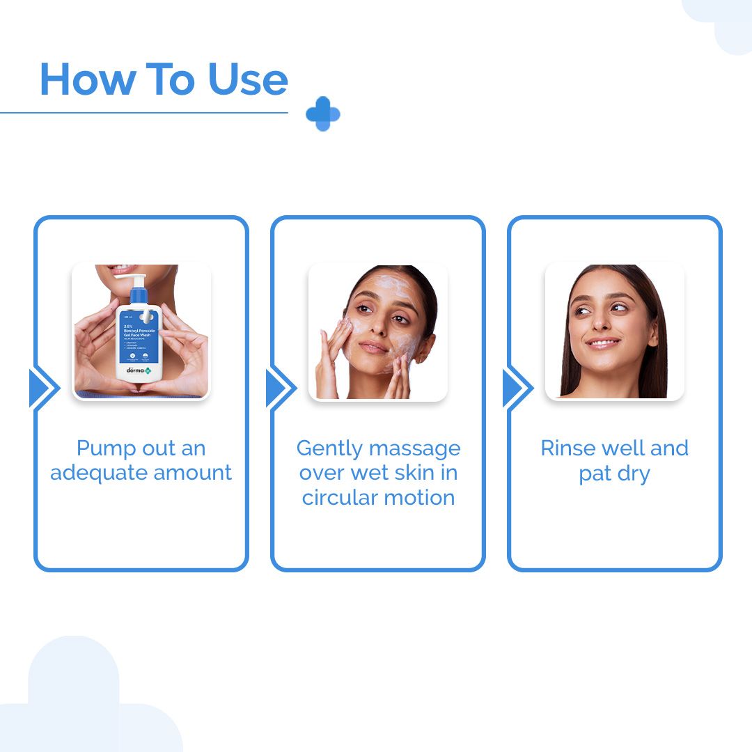 Derma Co 2.5% Benzoyl Peroxide Gel Face Wash with Glycerin & Allantoin