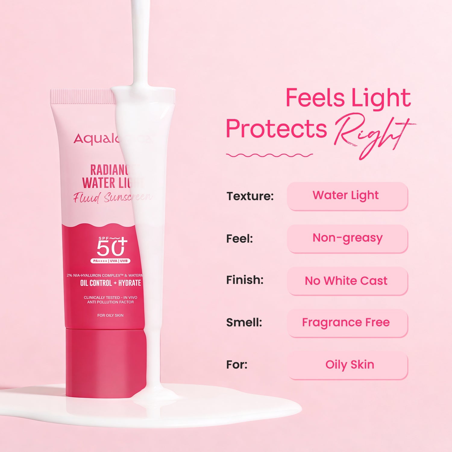 Aqualogica Radiance+ Water Light Fluid Sunscreen - 50g