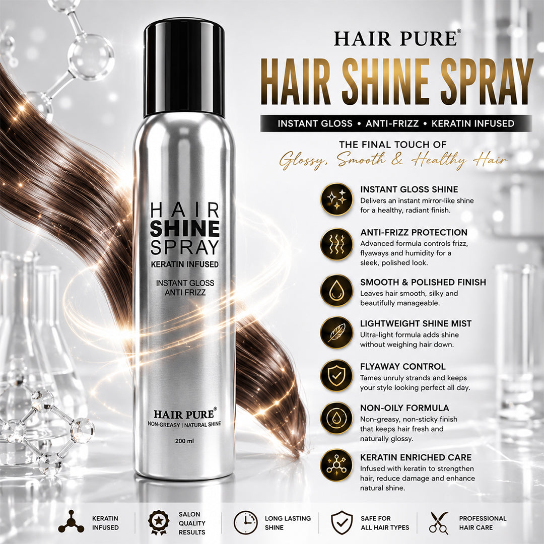 Redifyn Hair Pure Salon Styling Combo Pack (Keratin Hair Mousse 300ml + Strong Hold Hair Spray 250ml + Instant Shine Spray 200ml)