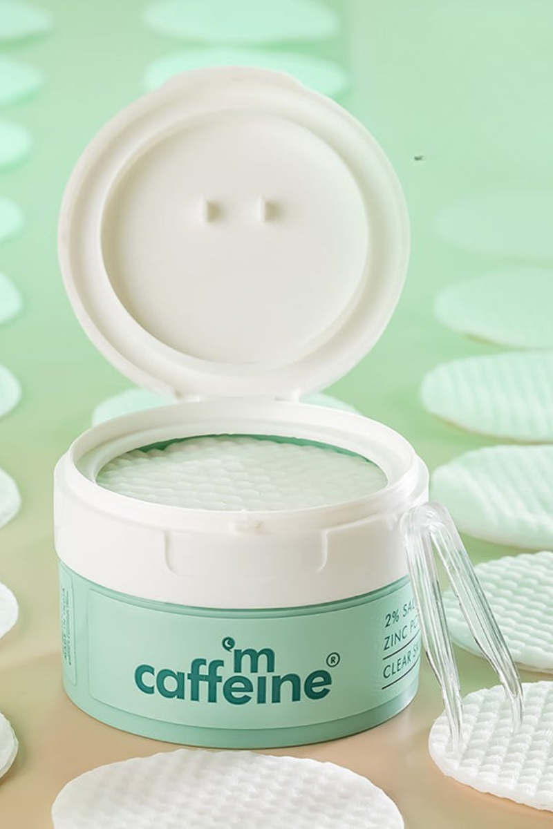 mCaffeine 2% Salicylic Acid Serum Clear Skin Acne Pads With Matcha Tea - 40 N