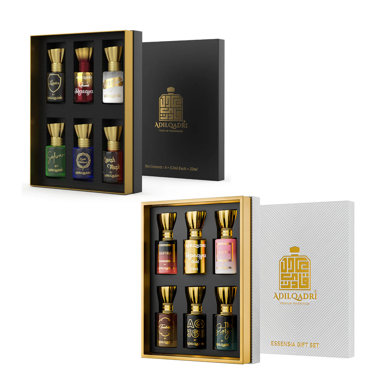 AdilQadri Assorted Luxury Attar Perfume Gift Set (6 × 5.5Ml)