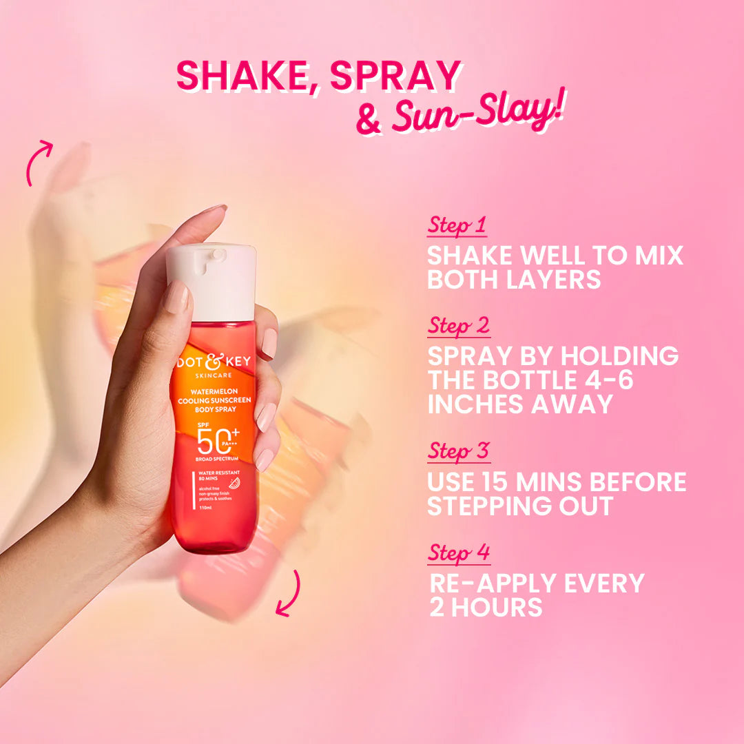 Dot & Key Watermelon body sunscreen + watermelon roll on