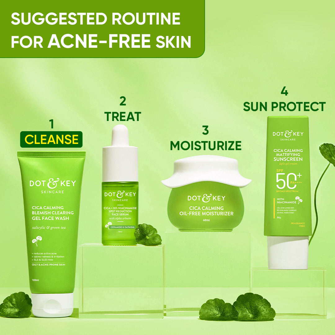 Dot & Key Cica + Salicylic Gel Face Wash - Pack of 2 - 200ml
