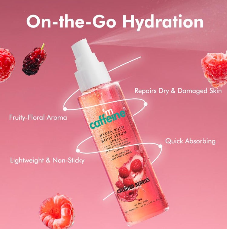 mCaffeine Hydra Rush Body Serum Spray - Crushed Berries