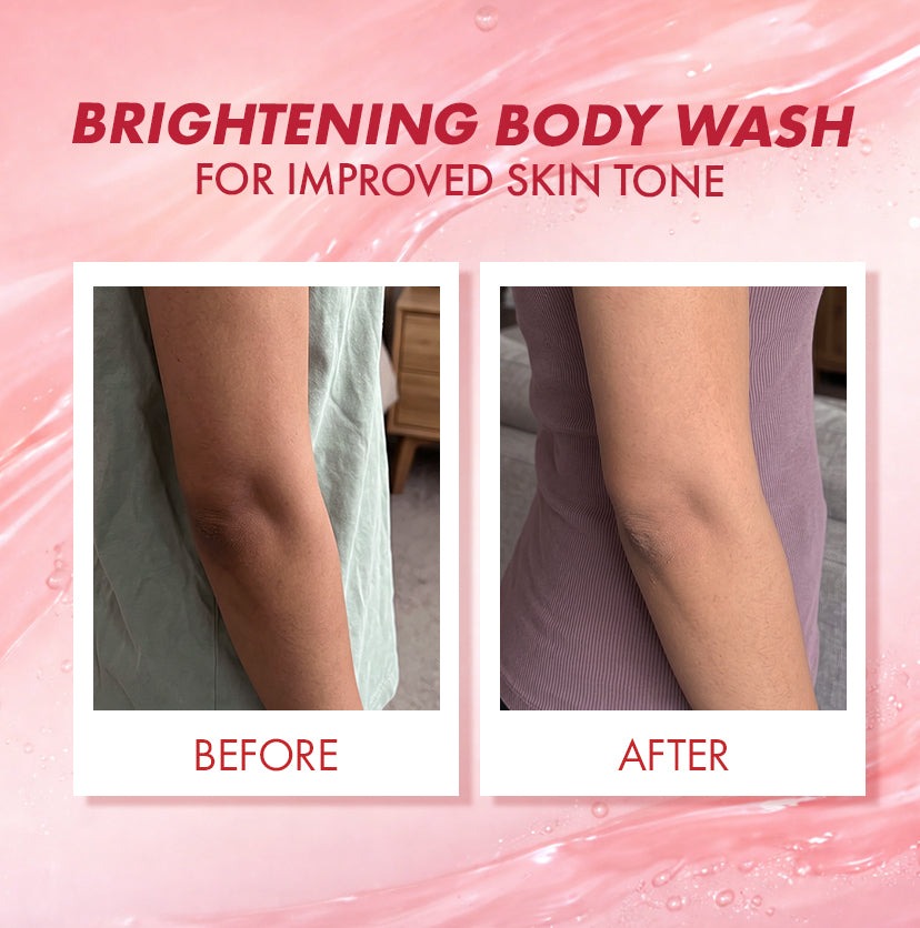 mCaffeine Brightening Raspberry SPF 50 PA+++ Body Sunscreen Lotion + Brightening Raspberry Body Wash (combo)
