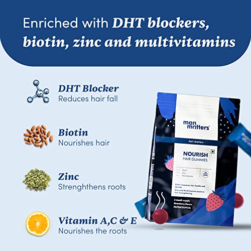 Man Matters Biotin Hair Gummies (90N) No Sugar