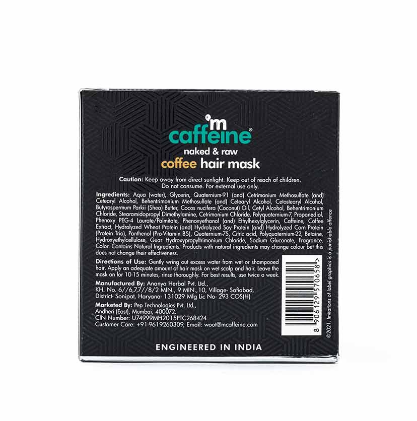mCaffeine Coffee Hair Mask With Pro Vitamin B5 - 200g