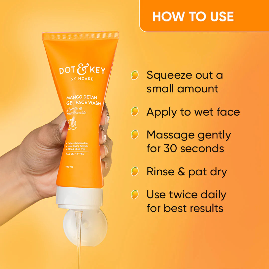 Dot & Key Mango detan face wash + detan clay mask
