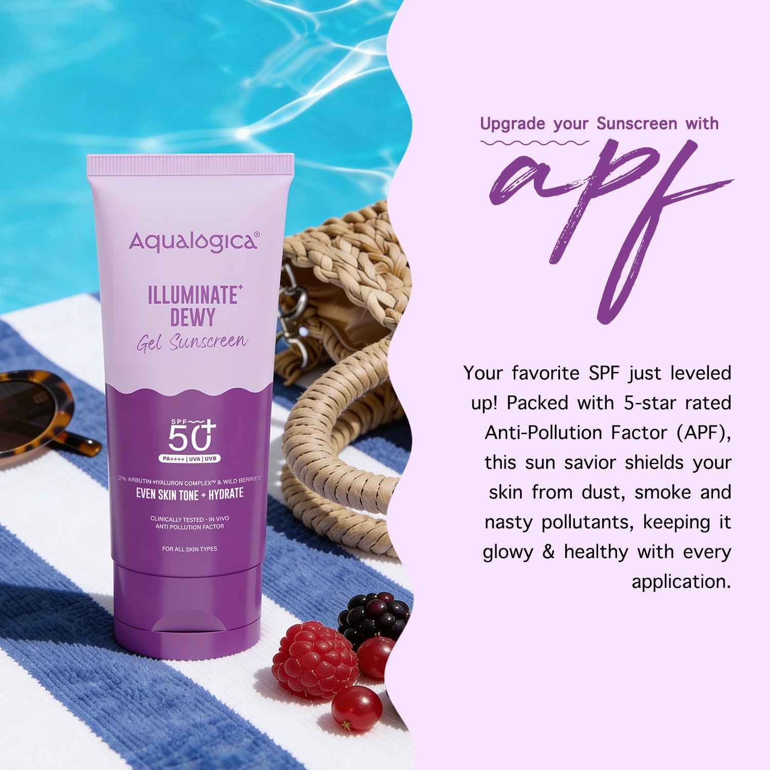Aqualogica Illuminate+ Dewy Gel Sunscreen Spf 50+ Pa++++