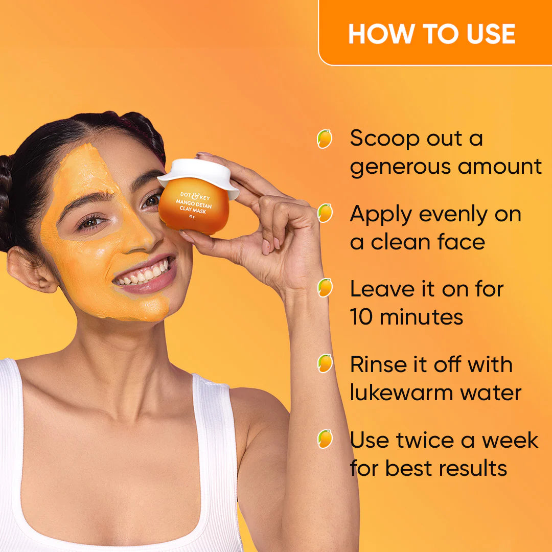 Dot & Key Mango detan face wash + detan clay mask