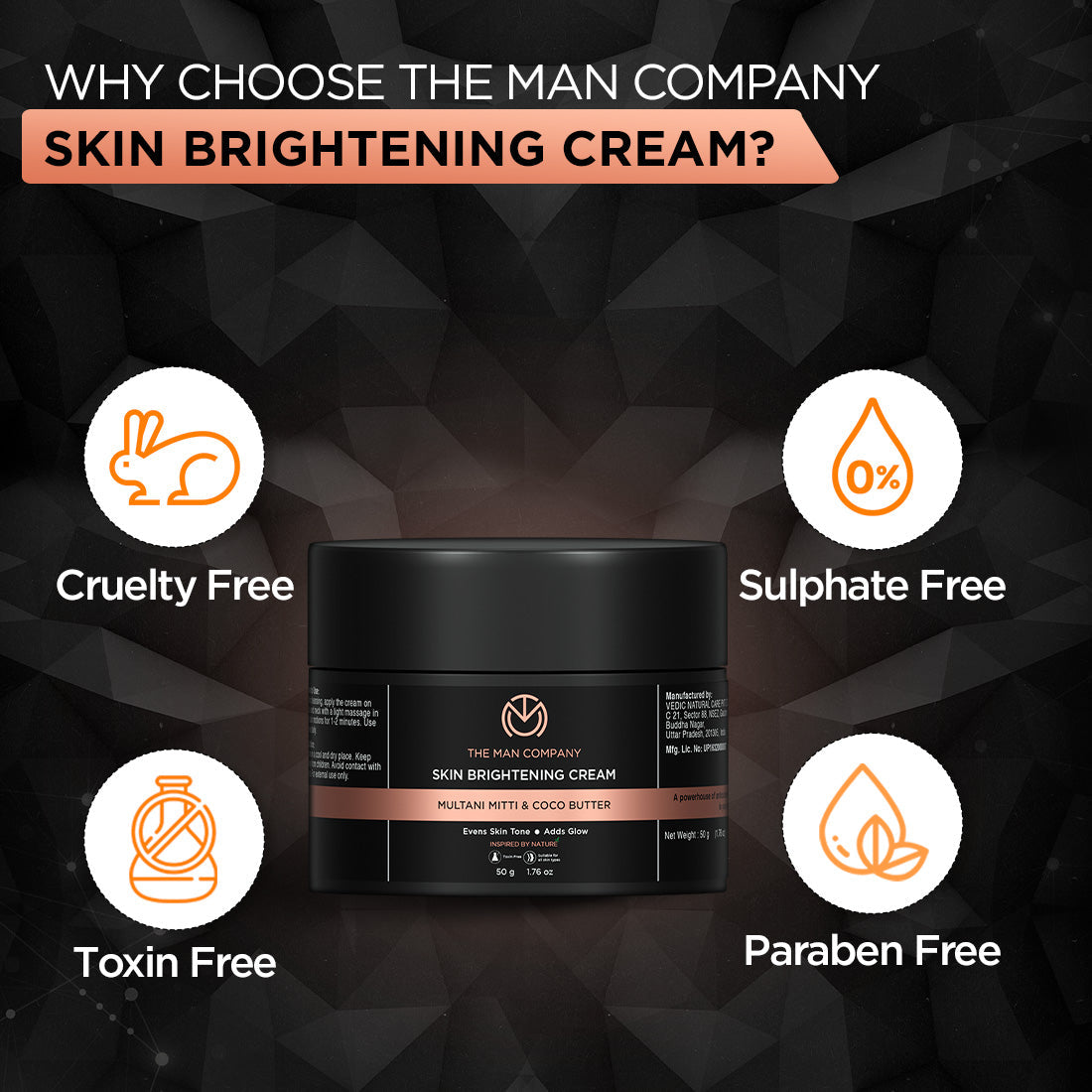 The Man Company Skin Brightening Cream - 50 gm