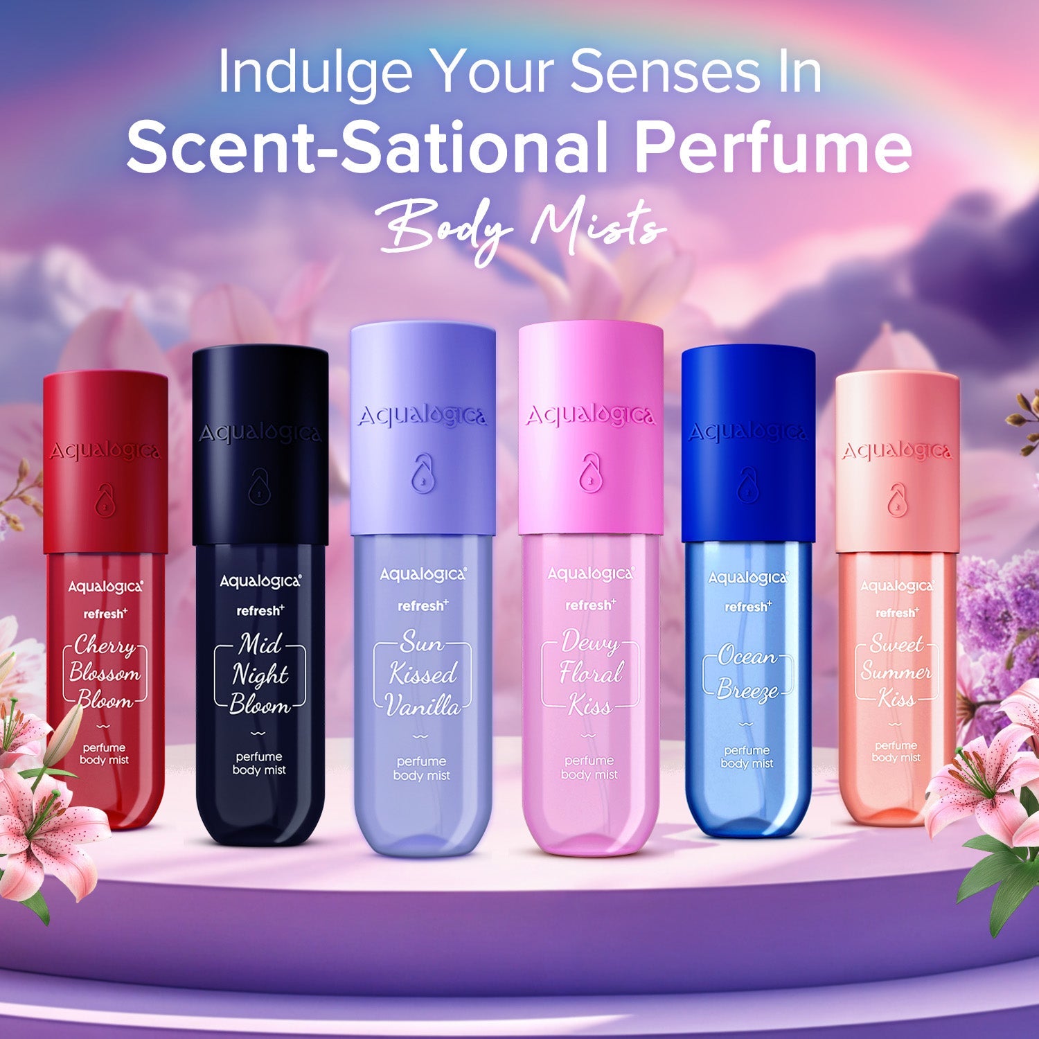 Aqualogica Refresh+ Dewy Floral Kiss Perfume Body Mist