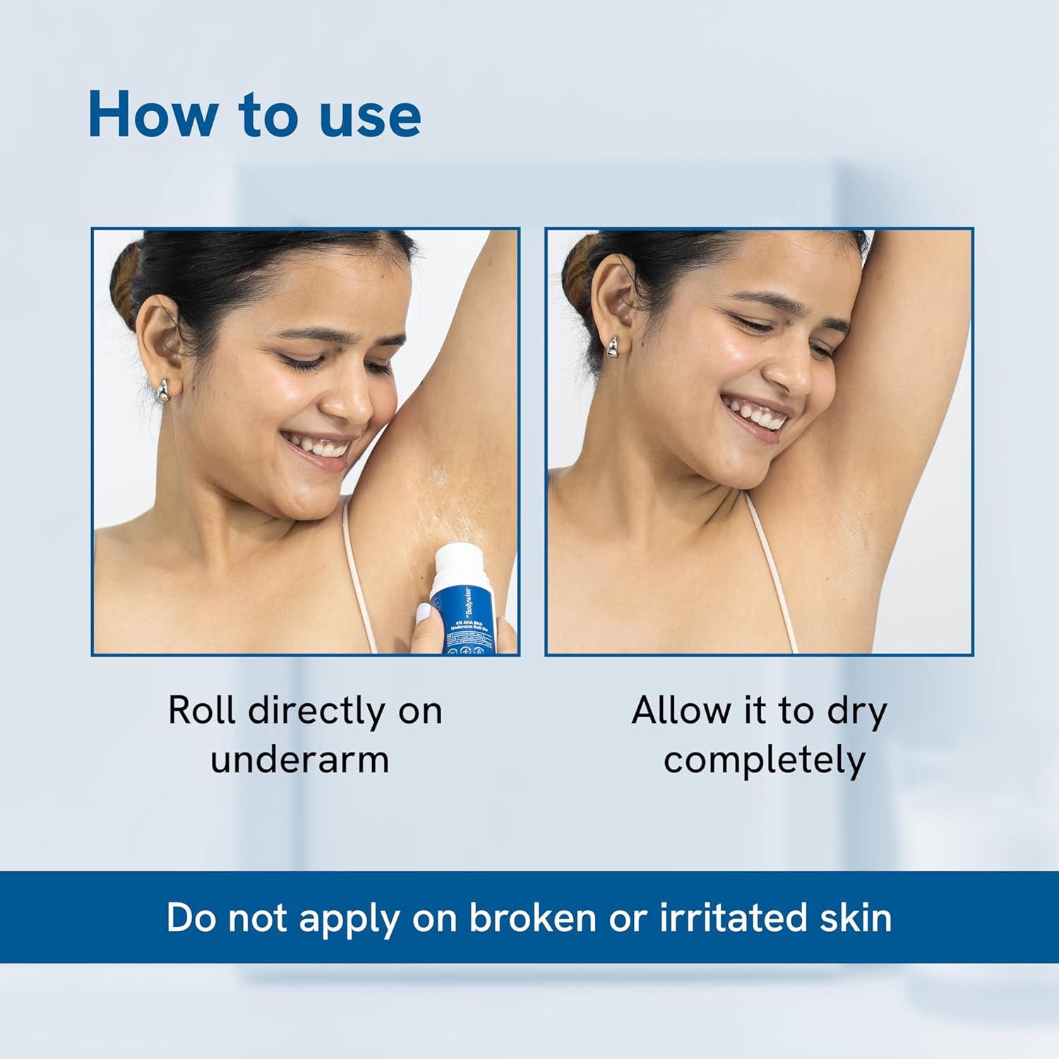 Be Bodywise 4% AHA BHA Underarm Roll On - 50 mL - Watermelon
