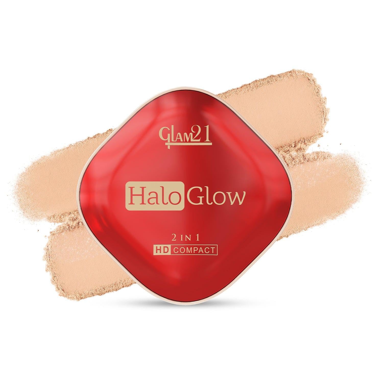 Glam21 Soft Almond - Halo Glow 2 In 1 Hd Compact