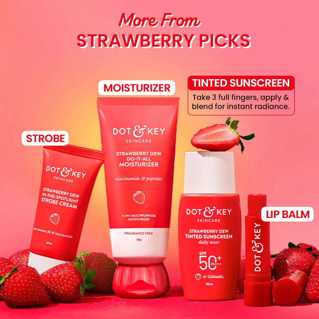Dot & Key Strawberry Dew Tinted Sunscreen 01 Porcelain + Vitamin C + E Moisturizer