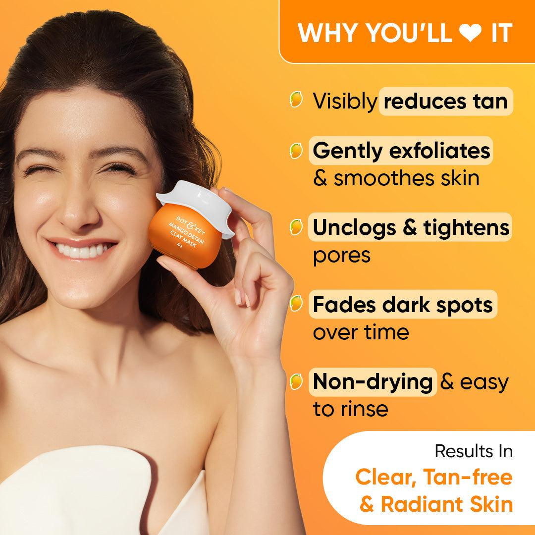 Dot & Key Mango Detan Clay Mask + Gel Sunscreen