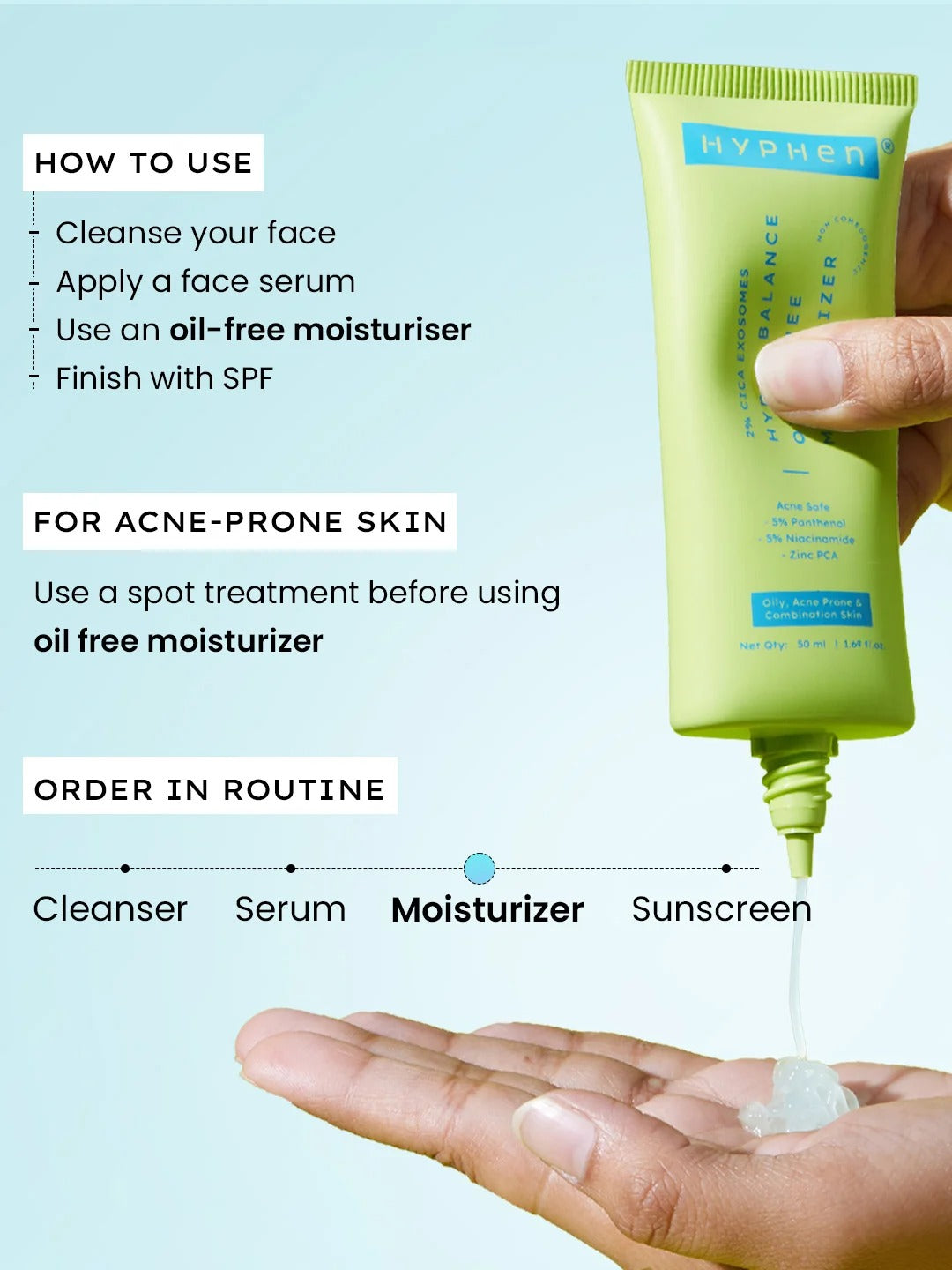 Hyphen 2% cica exosomes oil-free moisturizer - 100ml