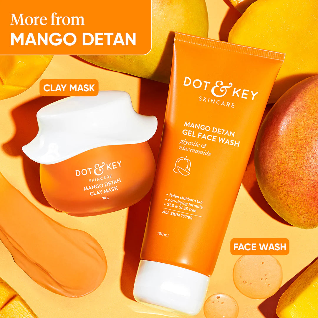 Dot & Key Mango detan face wash + detan clay mask