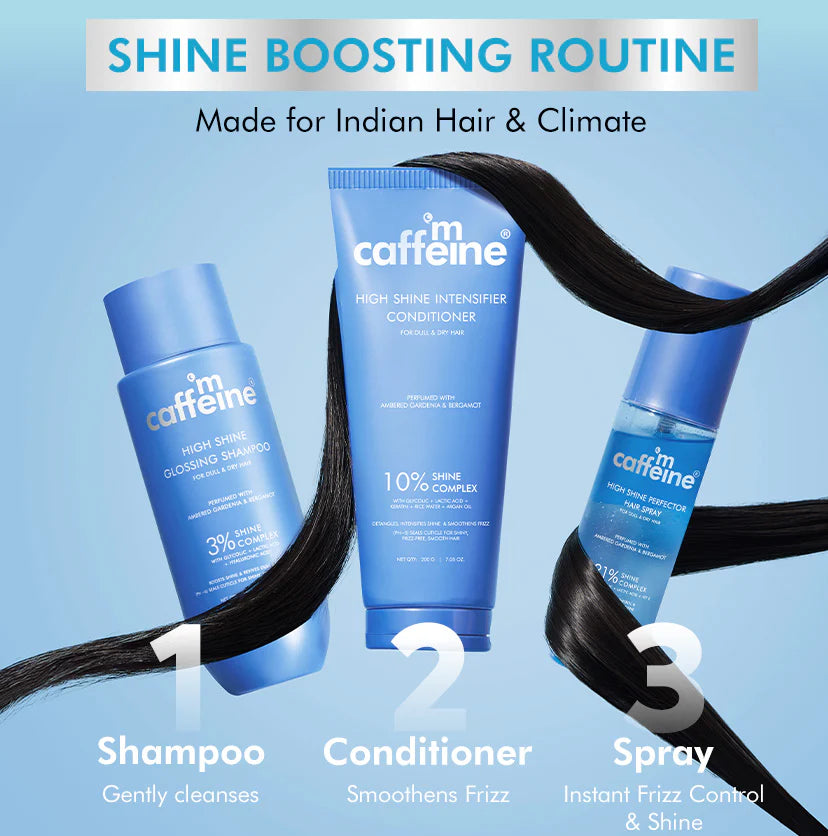 mCaffeine Glossy Hair Shampoo + De-Tan Body Wash (combo)