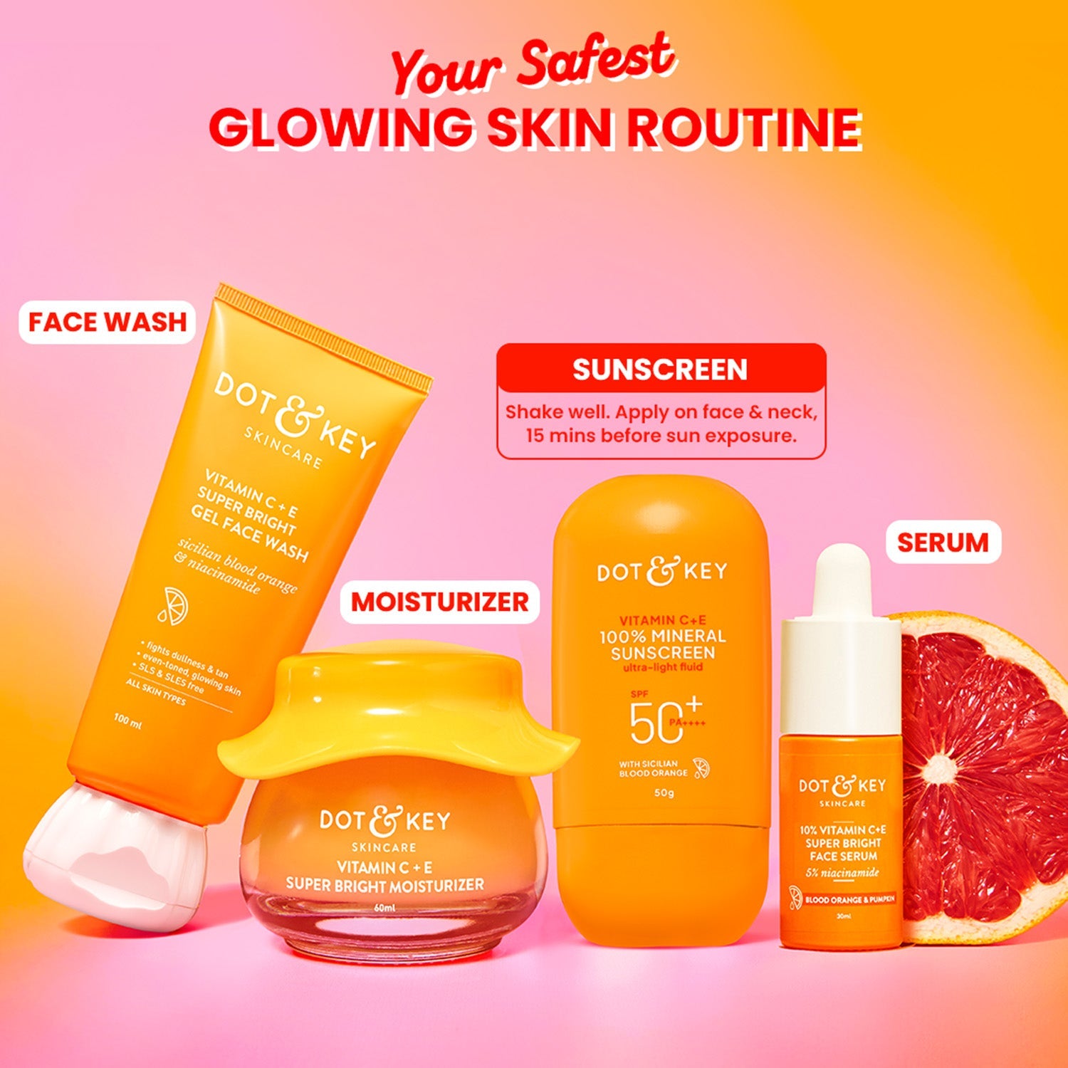 Dot & Key Vitamin C + E 100% Mineral Sunscreen IN-VIVO tested SPF 50+, PA++++ - 50g