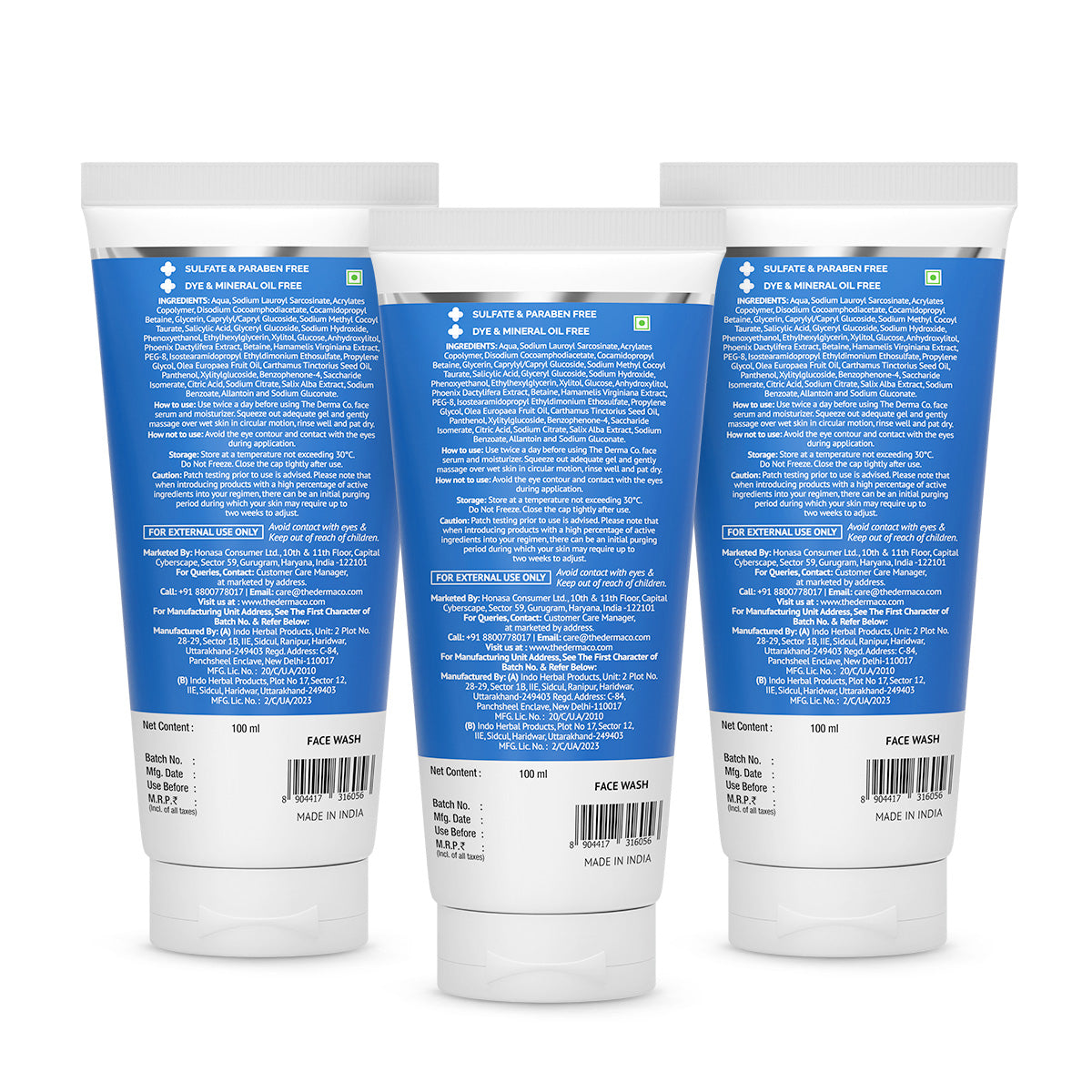 Derma Co 2% Salicylic Acid Gel Face Wash with Salicylic Acid & Witch Hazel