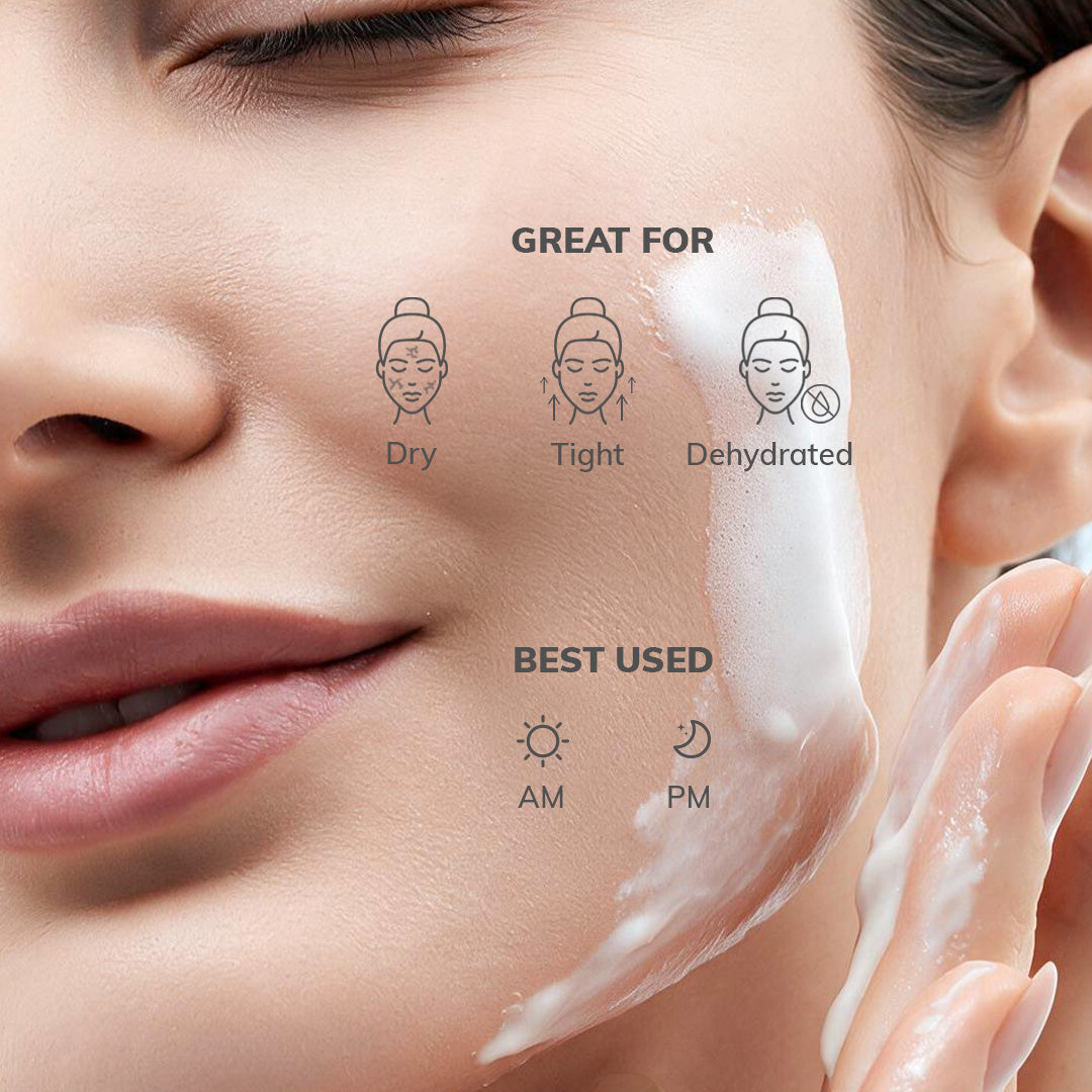 Clayco Foam-to-Cream Cleanser with Hyaluronic Acid & Ceramides - 50ml