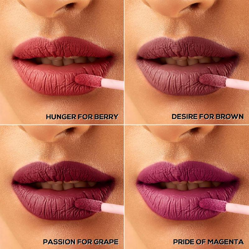 Renee Stay With Me Minis Matte Liquid Lipsticks, 01 Juicy Berries 2ml each