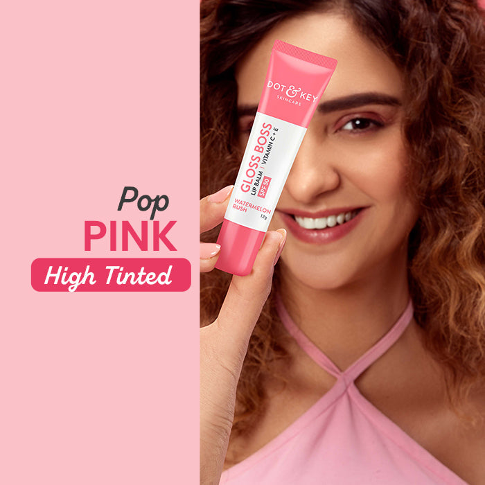 Dot & Key Vitamin C + E Gloss Boss Lip Balm In-Vivo Tested SPF 50+ PA+++ - Cocoa Mint Low Tinted