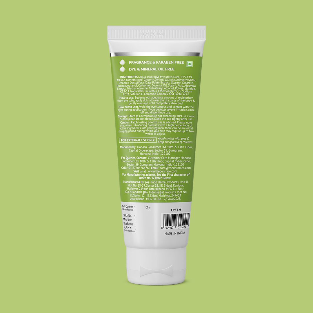 Derma Co 4% Urea Deep Moisturizing Cream with Urea, Lactic Acid, and Ceramide Complex - 100g
