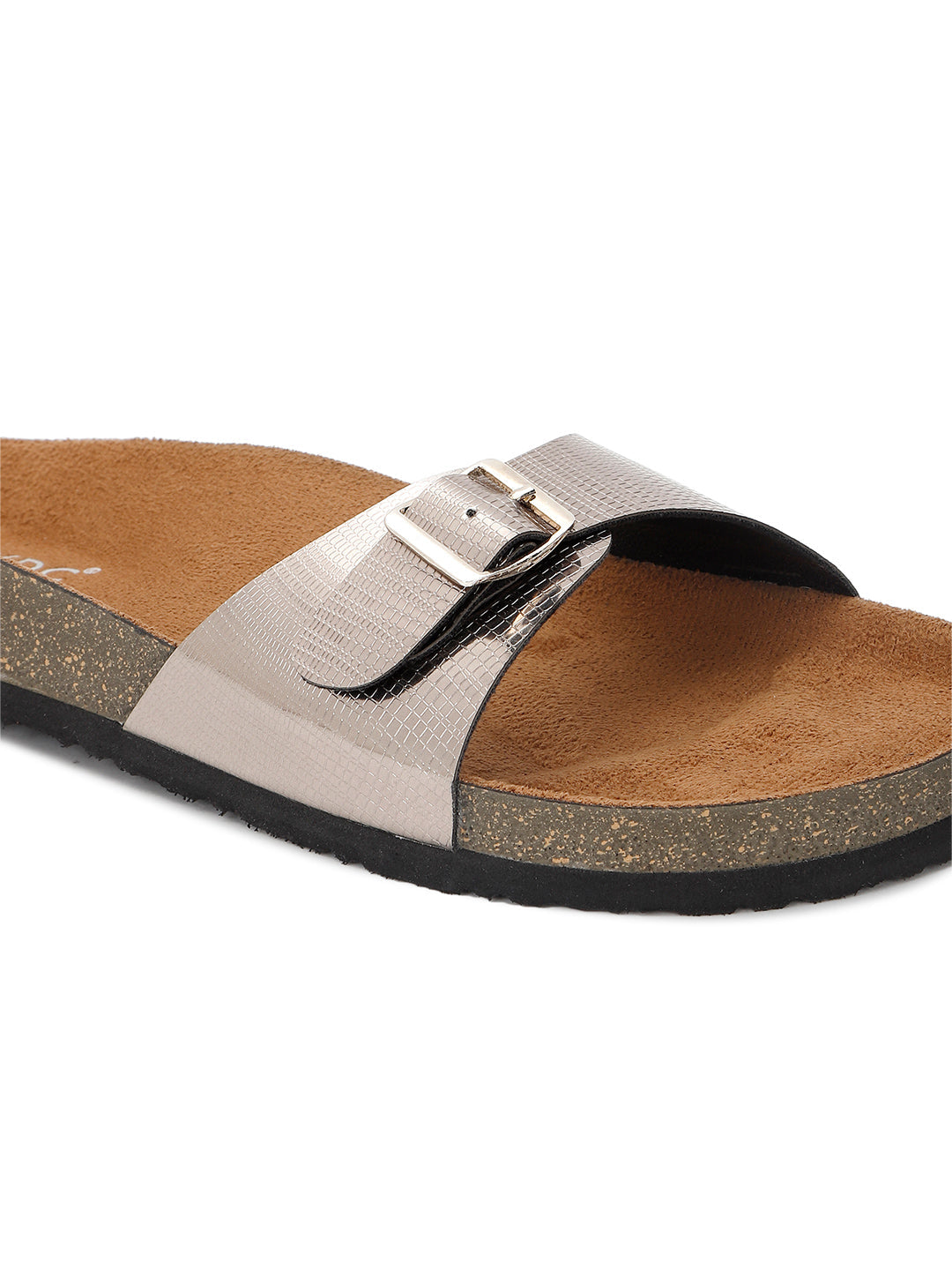 LYDC London - Gunmetal L Grain Sandals for Women - Camden - Gunmetal