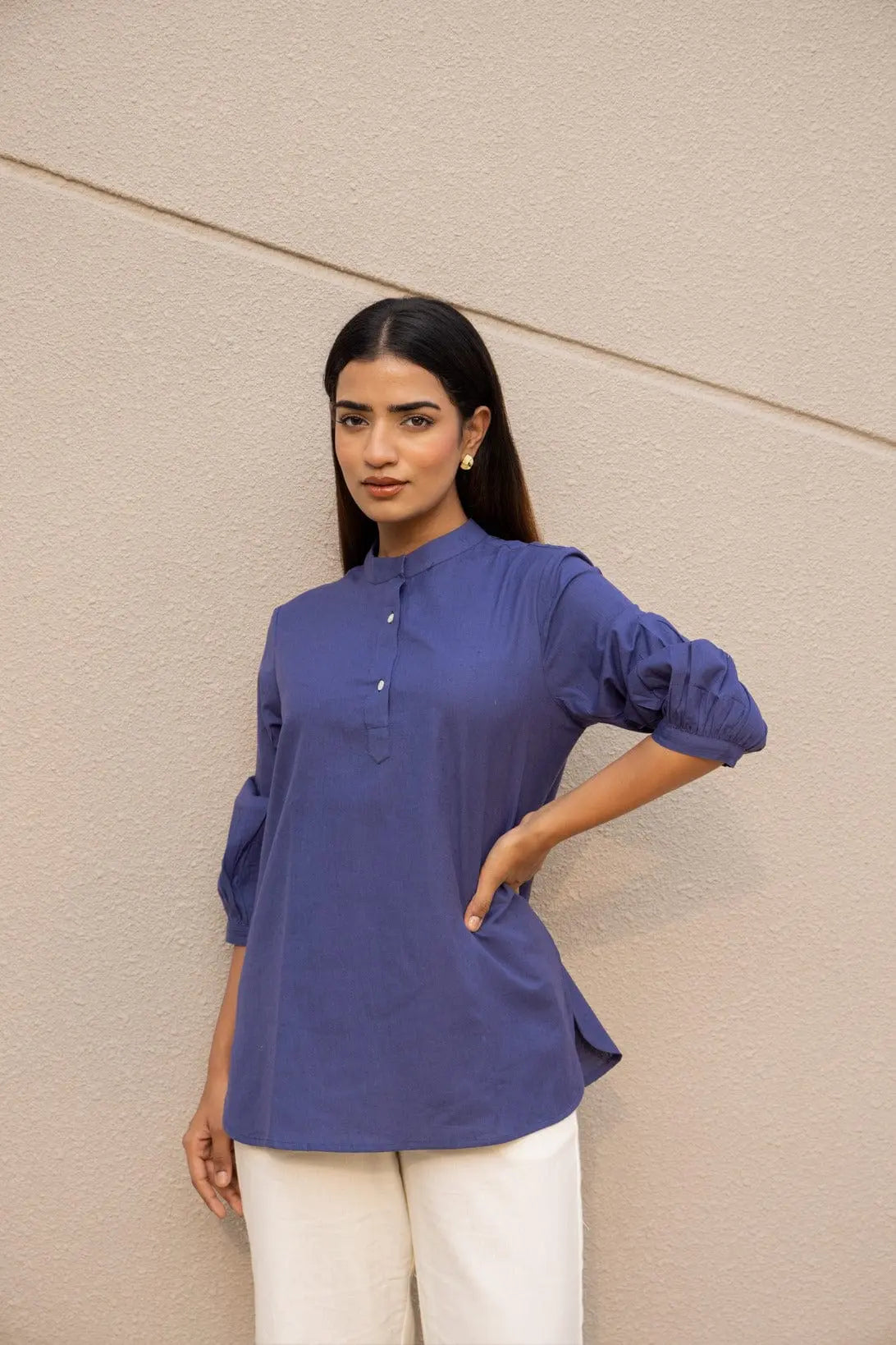 Sugnaa Short Linen Kurta