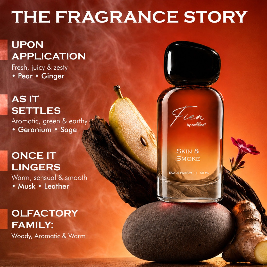 mCaffeine Skin & Smoke Unisex Perfume - 50 ml