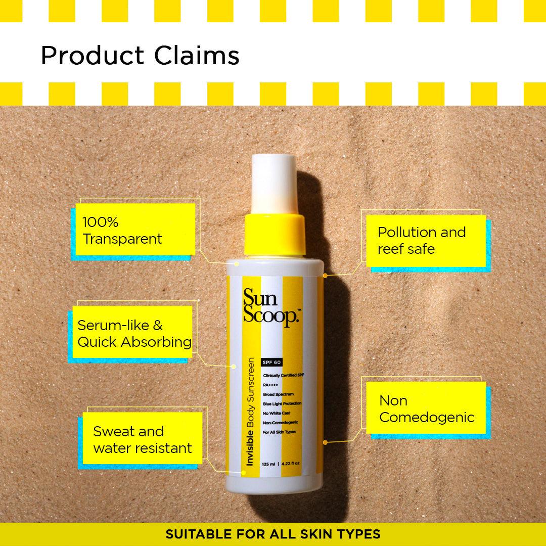 Sunscoop Invisible Sunscreen Spray SPF 60 PA++++ (125ml)