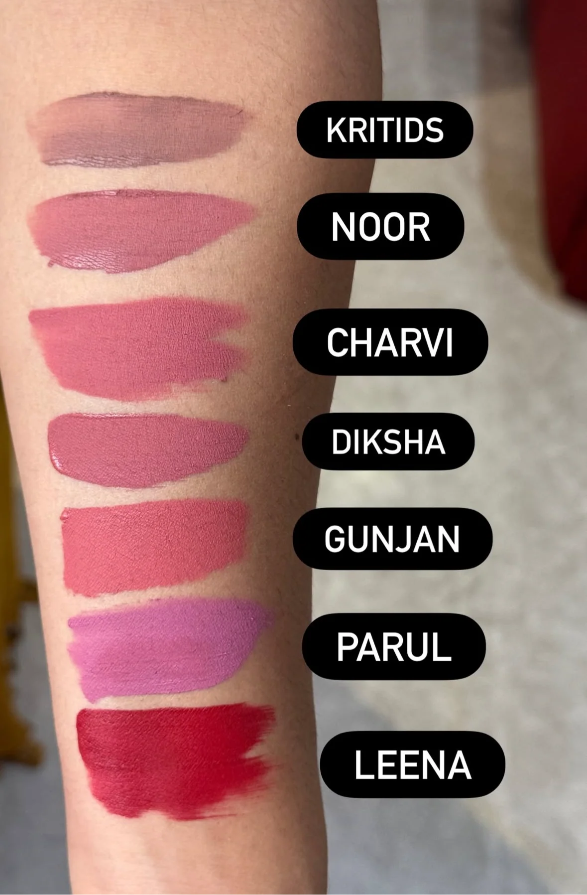 Winq Cosmetics Kriti DS x Apsara Matte Lipsticks (Pack of 7) + Mini Blender