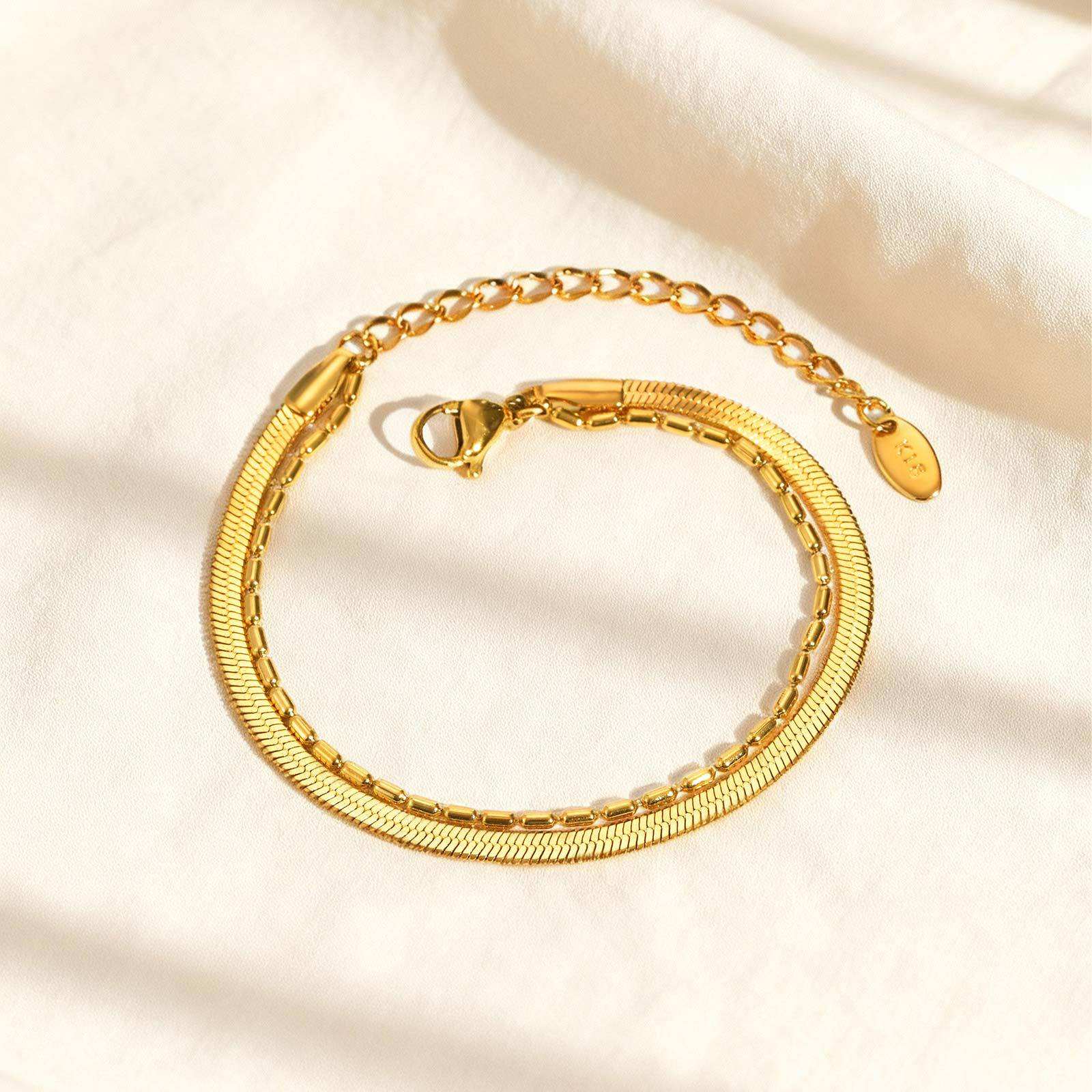 Salty Golden Duo Layer Anklet