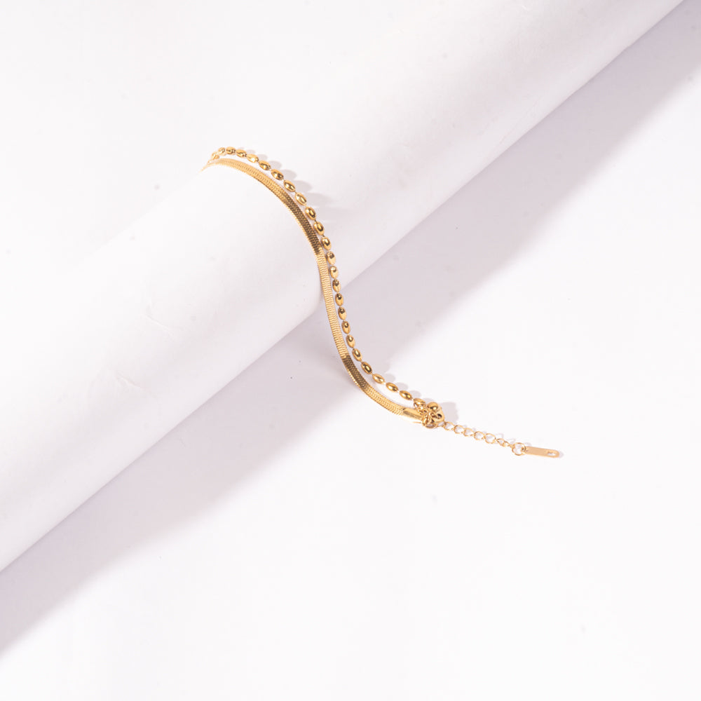 Salty Golden Duo Layer Anklet