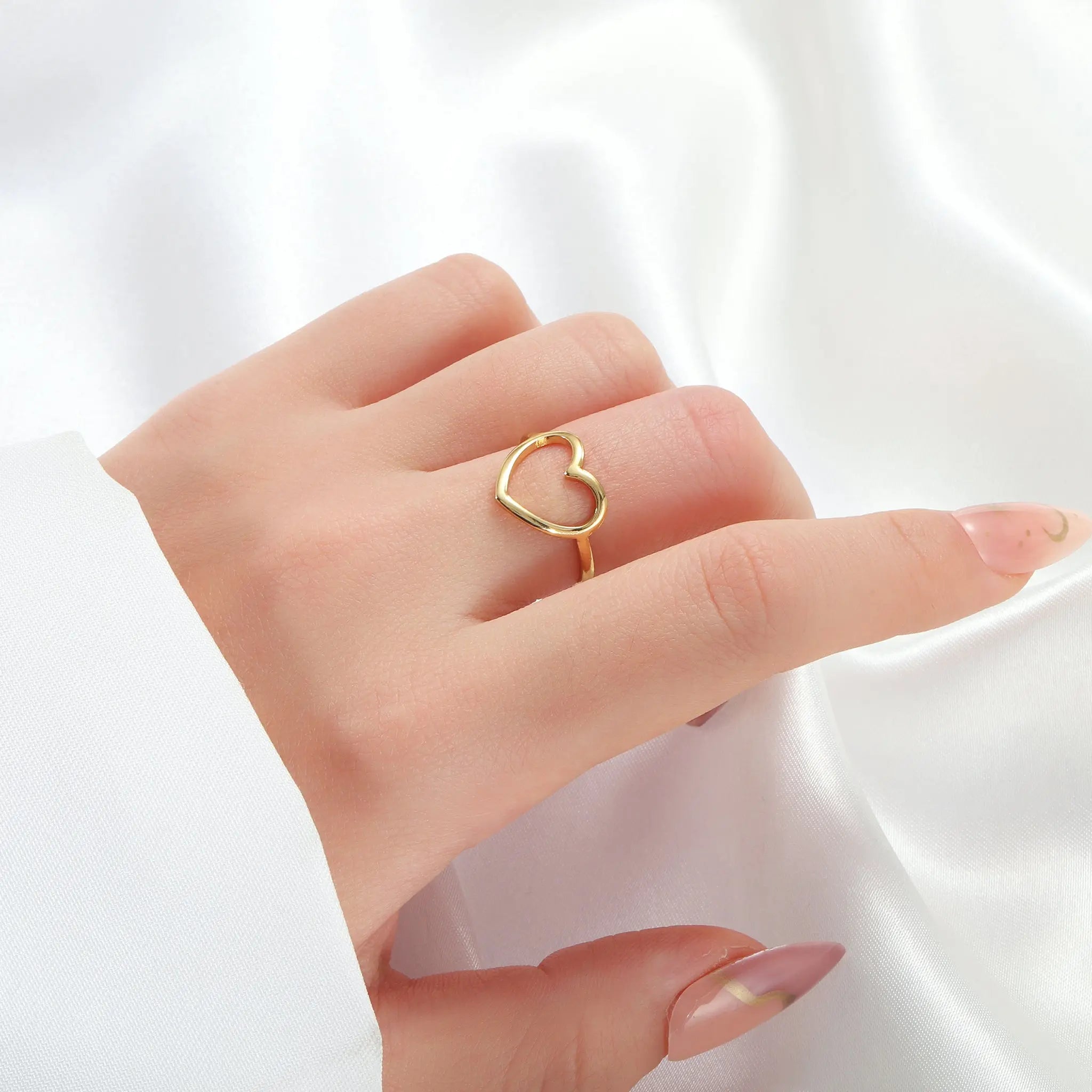 Salty Adjustable Open Heart Ring