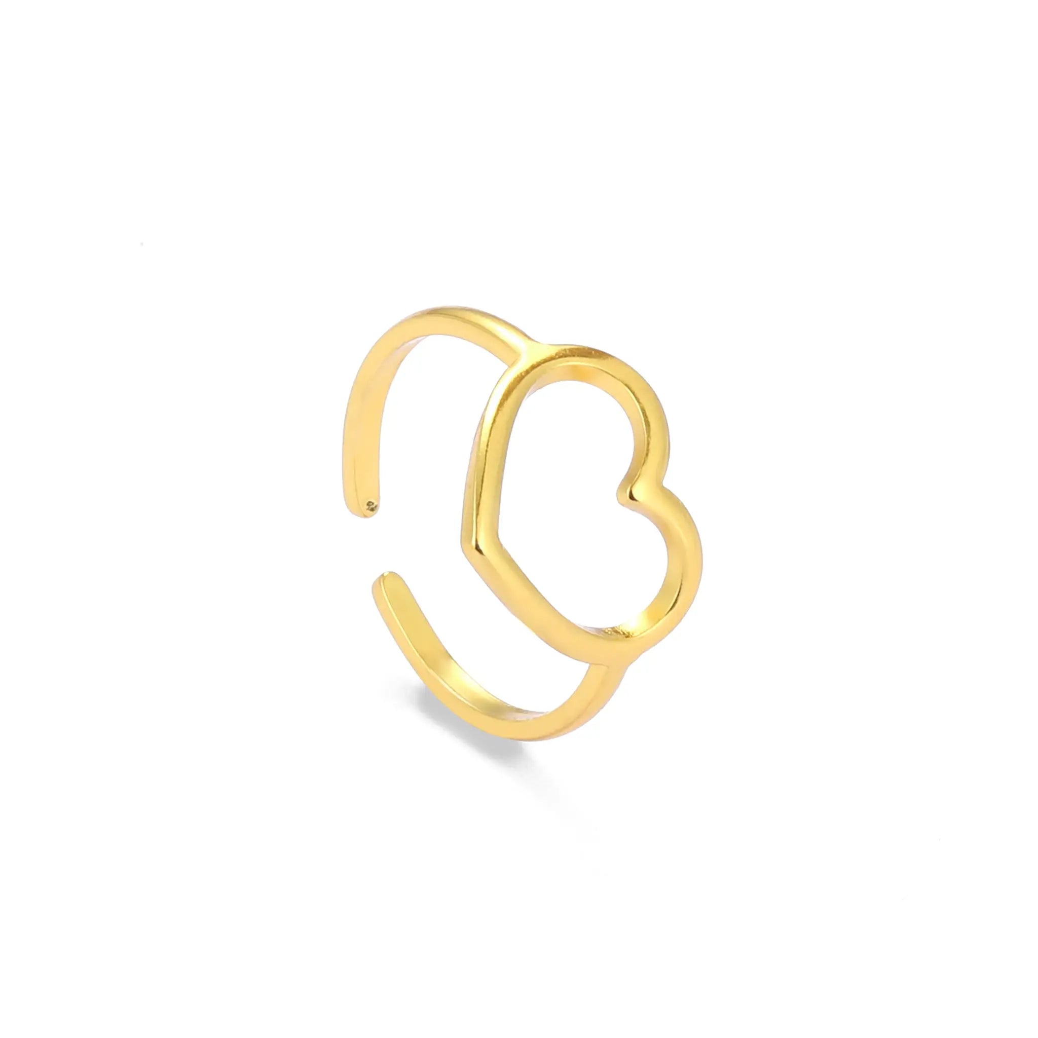 Salty Adjustable Open Heart Ring