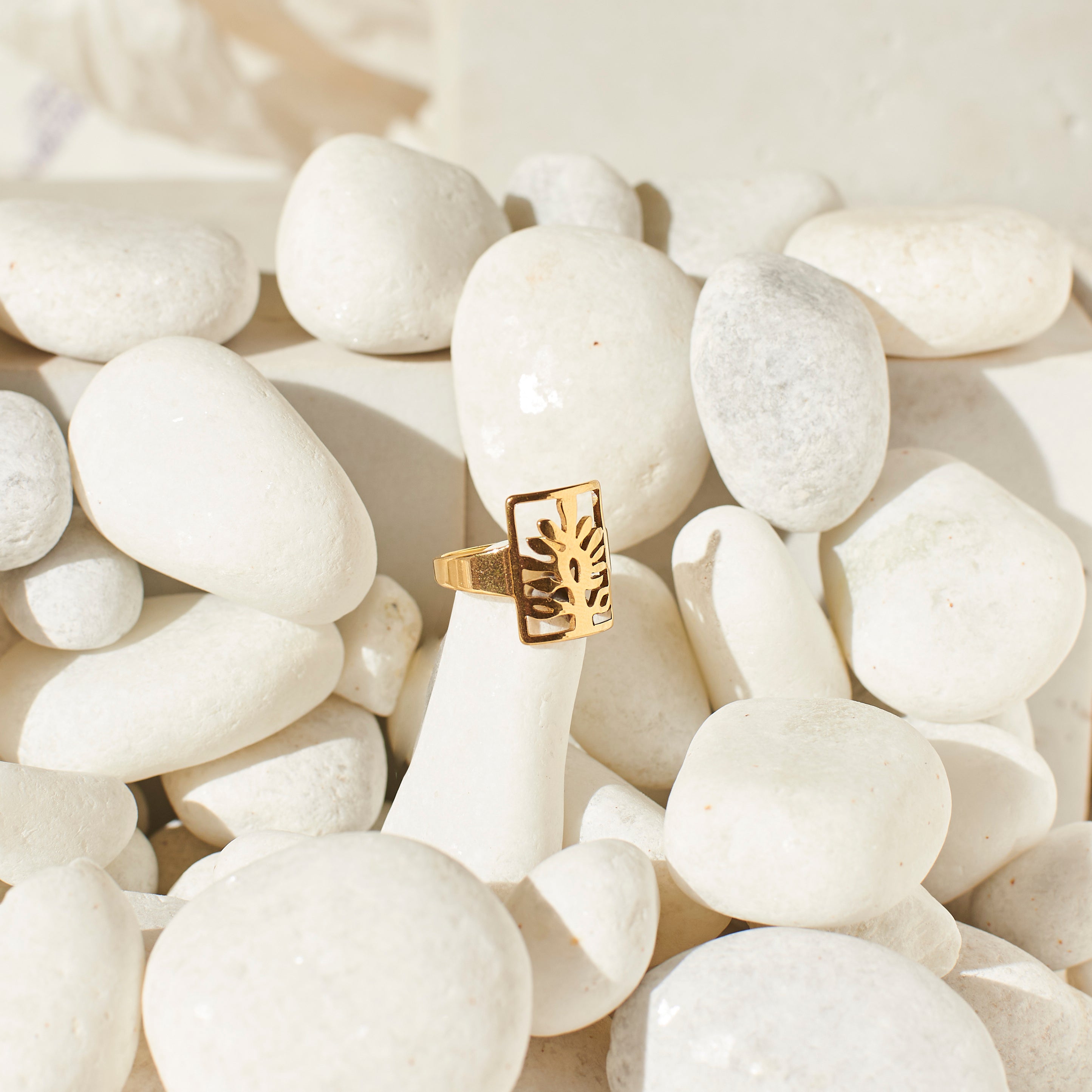 Salty Antique Square Symphony Ring