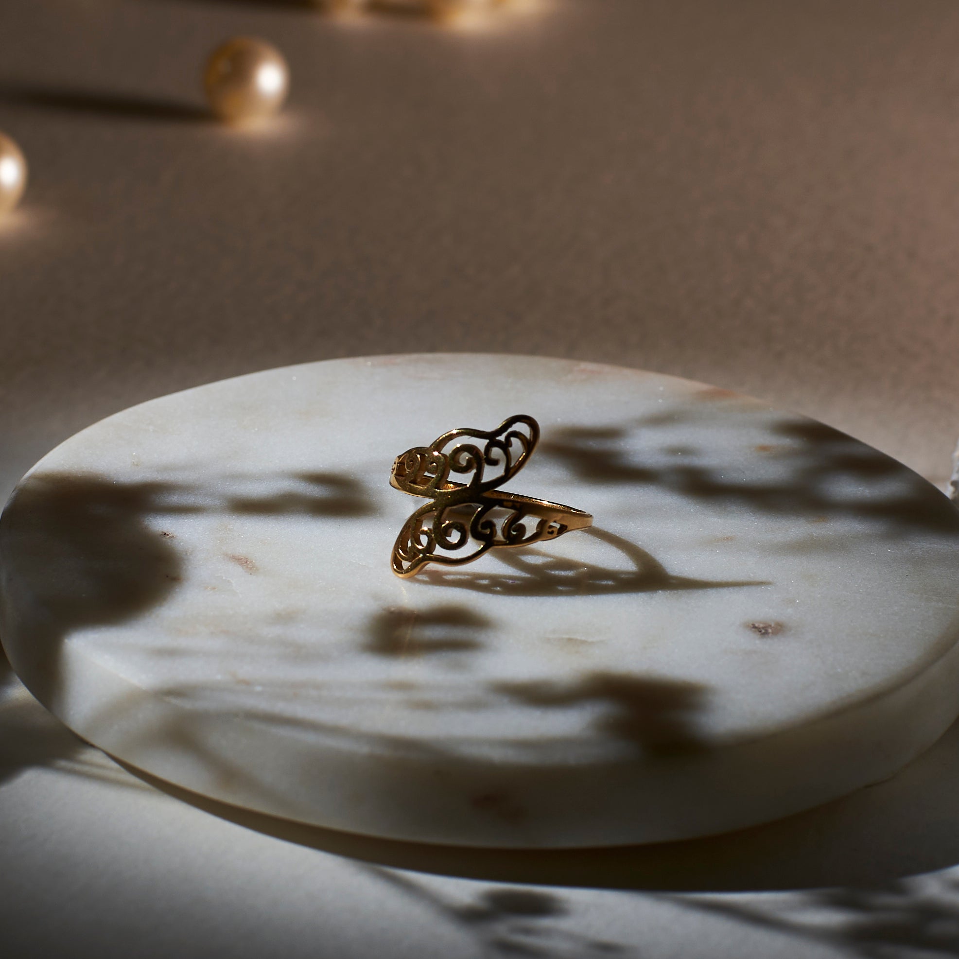 Salty Antique Winged Ring