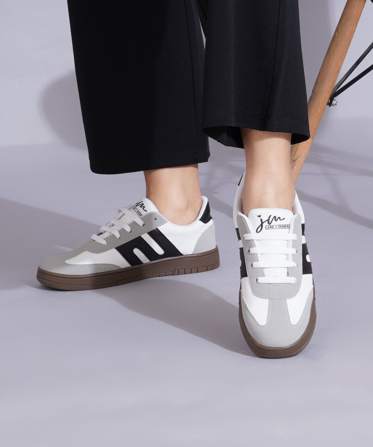 JM Looks Casual Sneakers for Women, Trendy Lace-Up Shoes with Premium Finish